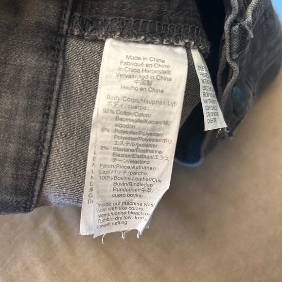 Madewell 9”mid rise skinny grey/black denim distressed jeans Sz-27 Q1 - Picture 6 of 9